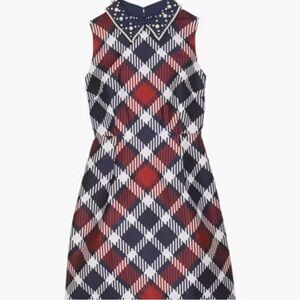 Kate Spade Sleeveless Dress with Pearl Studded Collar